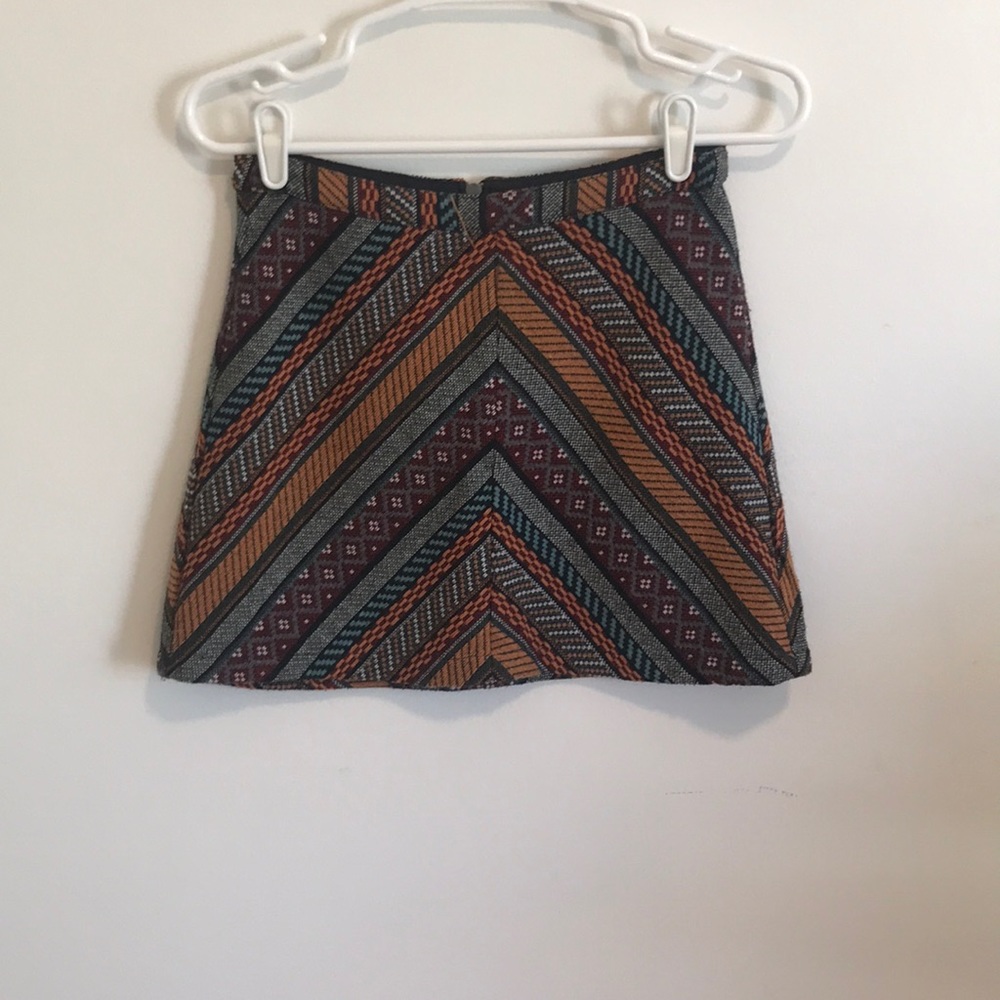 Tribal print mini skirt